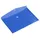 Enveloptas HF2 A4 335x240mm dwars PP transparant blauw