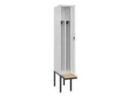 locker met bank,voor scheiding van kleding,HxBxD 2120x300x815mm,1vak