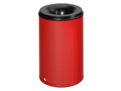prullenmand zelfblussend 110 liter HxØ 750x465mm kop zwart rood