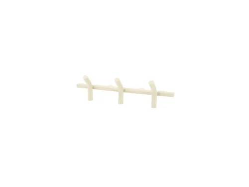 Wandkapstok 3 haken Beige
