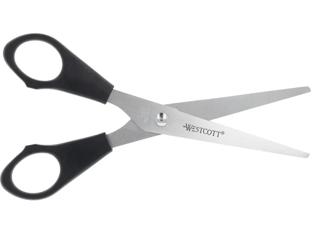 Ciseaux Westcott Buro RVS gaucher 15,5 cm poignées en plastique dans