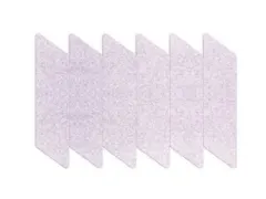 Akoestische PET-vilt parallellogram stroken lichtgrijs 30x120cm 6 stuk