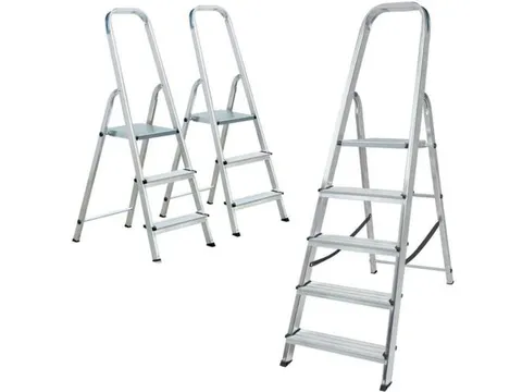 Set Trapladders,2X3Treden/1X5Treden,Eenzijdig,Aluminium