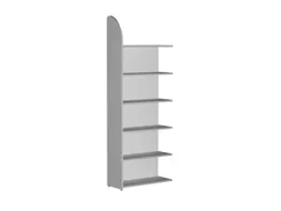 Basisveld 2250x800x325mm 6legborden 1 Zijpaneel Achterwand Lichtgrijs