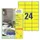 Gekleurd Etiket Avery Zweckform 70x37mm Geel 2400 stuks