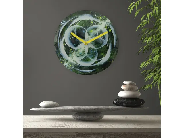 Horloge de Table/Murale 20 cm-Silencieux-Vert-Verre Trempé-NeXtime Co