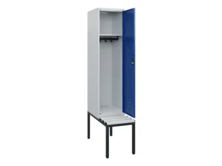 locker met bank,HxBxD 1950x400x815mm,1vak,vak B 400mm,draaigrendel - 2