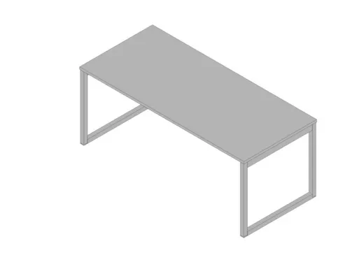 bureau,HxBxD 730x1800x800mm,blad grijs,sledeframe aluminium