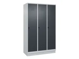 locker,HxBxD 1950x1200x500mm,3vak,vak B 400mm,draaigrendel,sokkel