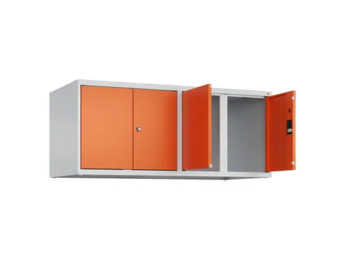 opzetkast,v. locker,4vak.,vak B 300mm,HxBxD 500x1200x500mm,vleugeldeur