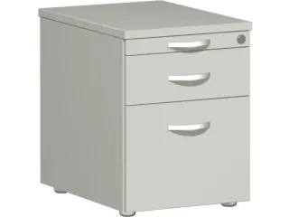 Ladenblok 570x430x600mm 1pennenlade 1lade 1hangmappenframe Lichtgrijs - 1