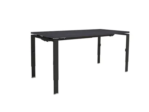 Bureau Linesto N4 hoogte instelbaar 120x80cm houtprint schaduw zwart