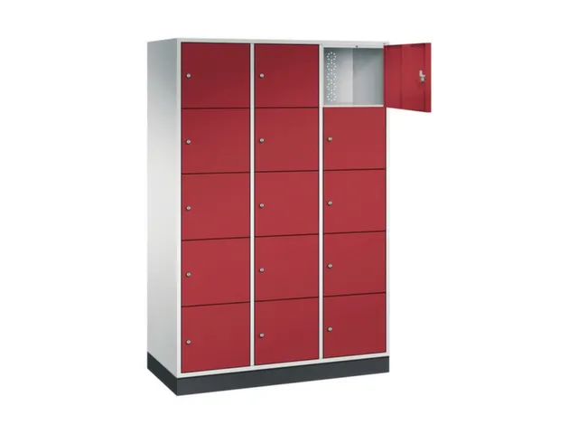 grootvolume-lockersysteem,RAL 7035/RAL 3003,HxBxD 1950x1220x500mm