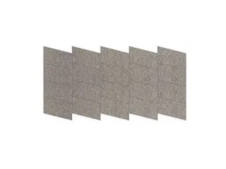 Akoestische PET-vilt Parallellogram tegels donkergrijs 30x25cm 22 stuk - 1