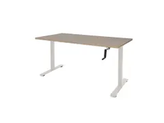 Slinger Bureau Zit-sta Wit Poot 160x80cm Blad Robson Eiken