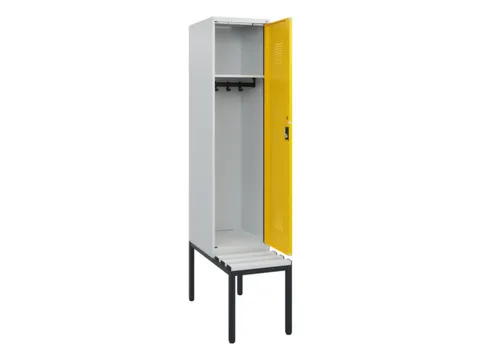 locker met bank,HxBxD 1950x400x815mm,1vak,vak B 400mm,cilinderslot