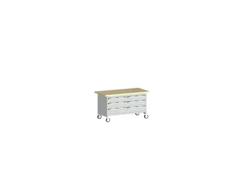 werkbank,verrijdbaar,HxBxD 840x1500x750mm,beukenblad,draagverm. 1200kg