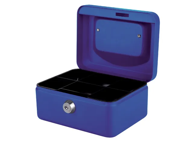 Geldkist Quantore 150x115x80mm blauw