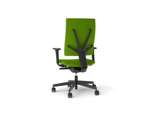 Siège De Bureau Pivotant Vert Piètement Noir Méc. Synchrone Avec Ac