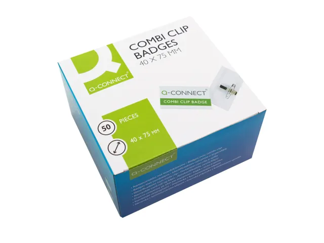 Badge Met Combiklem 40x75mm Doos 50 Stuks