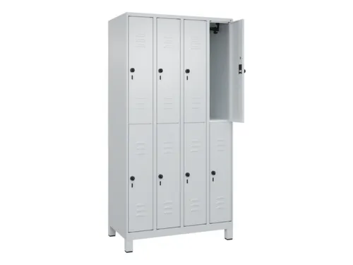 dubbeldekse locker,HxBxD 1950x1000x500mm,4x2vak.,vak B 250mm