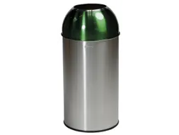 RVS afvalbakken 40l HxØ 740x350mm 1opening(en) romp geborsteld top Gr