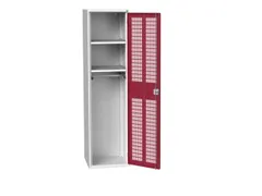 Lockerkast 2000x525x550mm 2 vakken, ventilatiedeur, RAL3004