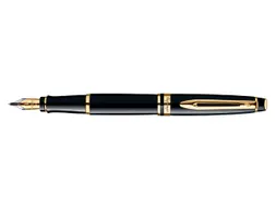 Vulpen Waterman Expert Black lacquer GT Fijn Blauwe inkt