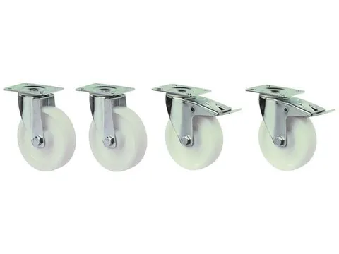 zwenkwiel,4zwenkwielen,draagverm. 125kg,ØxB 100x34mm,kunststof-banden