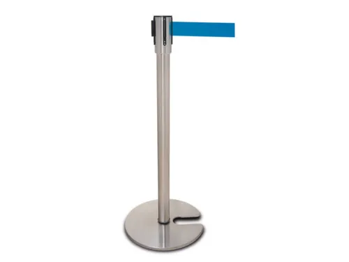 sjorbandsysteem m. 1riem(en) riem L 2.5m paal HxØ 890x63mm riem blauw
