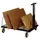 ondertafelmagazijn,v. paktafel,HxBxD 690x1015x600mm,6stalen beugels