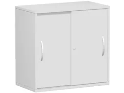kantoor-schuifdeurkast 798x800x425mm hout romp+front Ral7035 2 OH