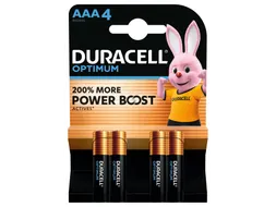 Batterij Duracell Optimum 4x AAA