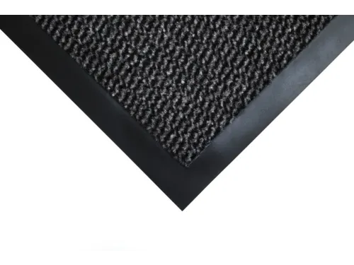 schoonloopmat,HxLxB 7x900x600mm,zwart/staal