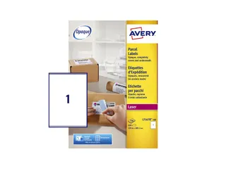Etiket Avery BlockOut L7167B-100 199.6x289.1mm Wit 100 stuks - 1