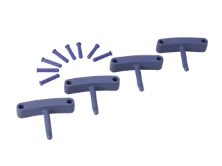 Hygiene 1016-8 Aanvulset haken paars, full colour, 4 haken/8 pinnen - 1