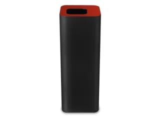 afvalbak,60l,HxBxD 800x300x300mm,romp staal zwart - 4
