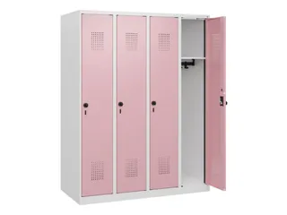 schoollocker,HxBxD 1530x1200x500mm,4vak,vak B 300mm,draaigrendel - 1