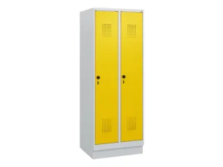 schoollocker,HxBxD 1630x600x500mm,2vak,vak B 300mm,draaigrendel,sokkel - 2