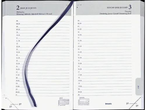 Agenda 2027 Brepols Brefix Lima 1dag/1pagina zwart