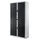 Roldeurkast HxBxD 2040x1100x415mm 4 Oh Romp Wit Front Zwart