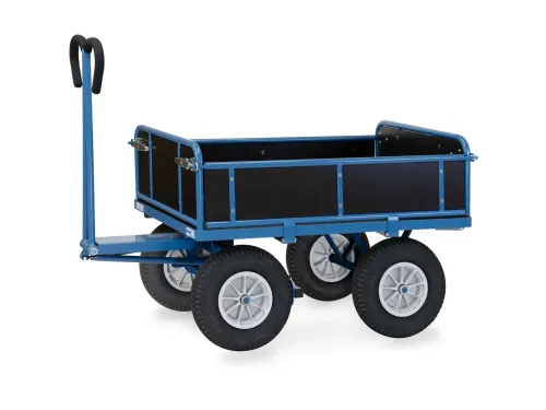 Handtrekwagen 6454P 750kg 1140x740mm hout polyurethaan wielen