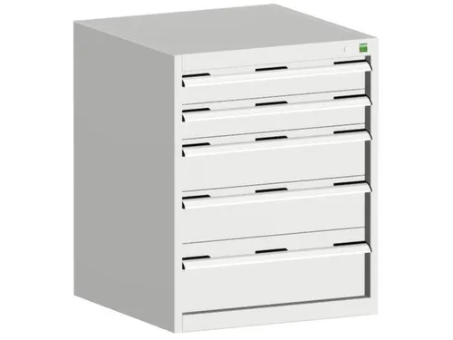 ladekast HxBxD 800x650x650mm 5laden romp RAL7035 front RAL7035