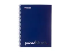 spiraalschrift A5 80 blad gelijnd donkerblauw