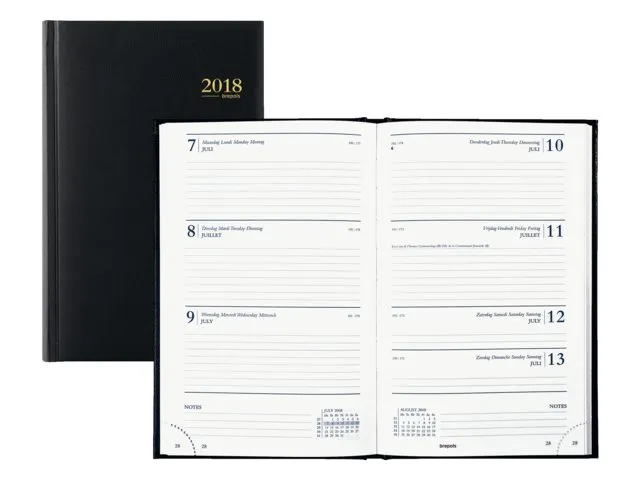 Agenda 2027 Brepols Saturnus Lima 7dagen/2pagina's zwart