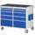 gereedschapswagen 975x1145x650mm metaalblad 450kg 10 laden RAL5010