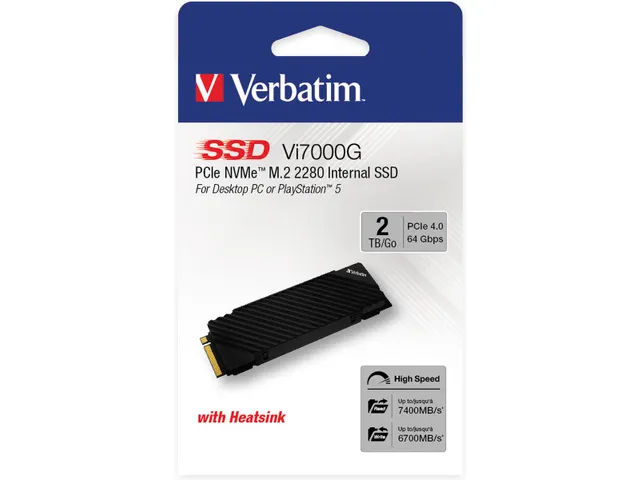 Verbatim 2 TB Vi7000 PCIe NVMe M.2 SSD Intern