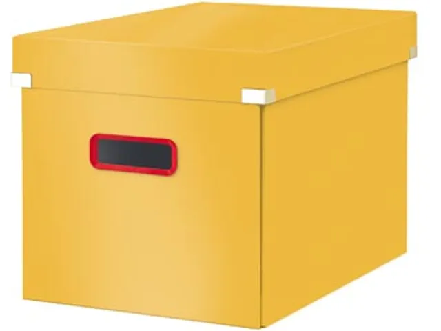 Cosy Click & Store cube boîte de classement grande, jaune