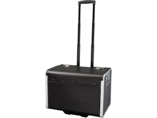 Trolley pilotenkoffer Alassio PARMA zwart imitatieleer. - 1