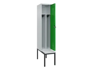 locker met bank,voor scheiding van kleding,HxBxD 2120x400x815mm,1vak - 1